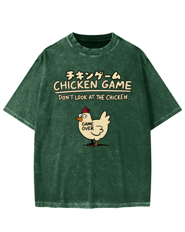 Chicken Game Vintage Washed T-shirt