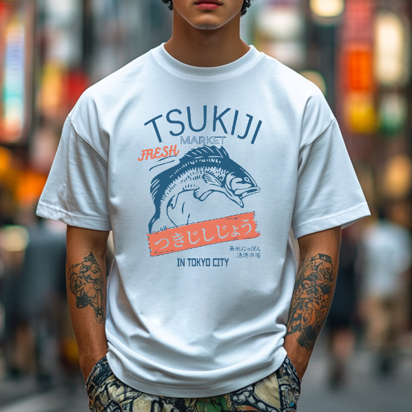 Tsukiji Fish Market Japanese Style Classic Tee