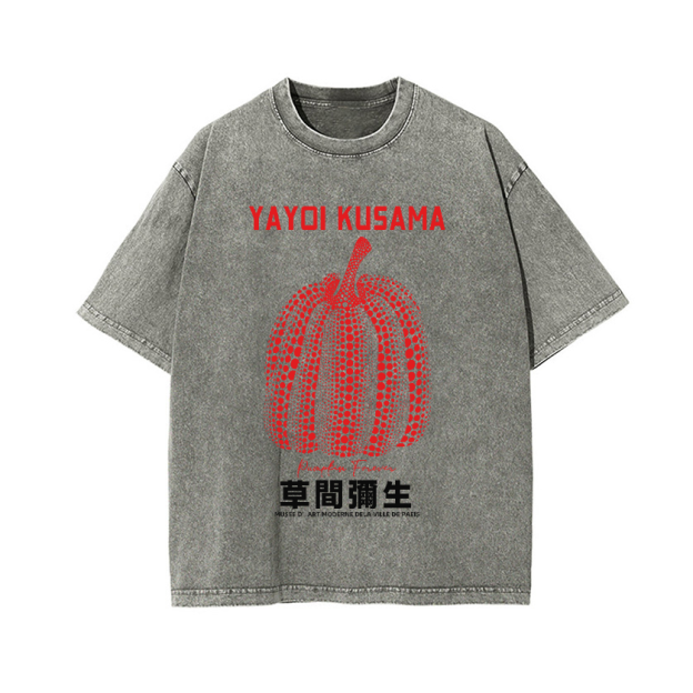Yayoi Kusama Vintage Wash Japanese Design T-Shirt