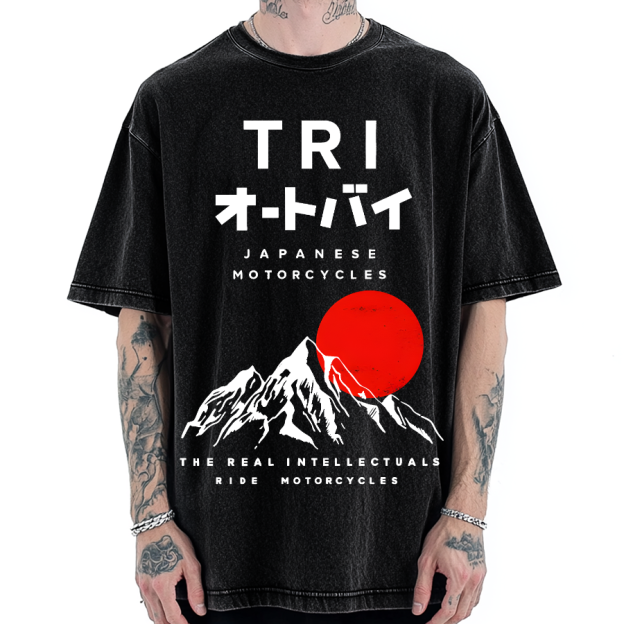 Japanese Mount Fuji Vintage Washed T-shirt