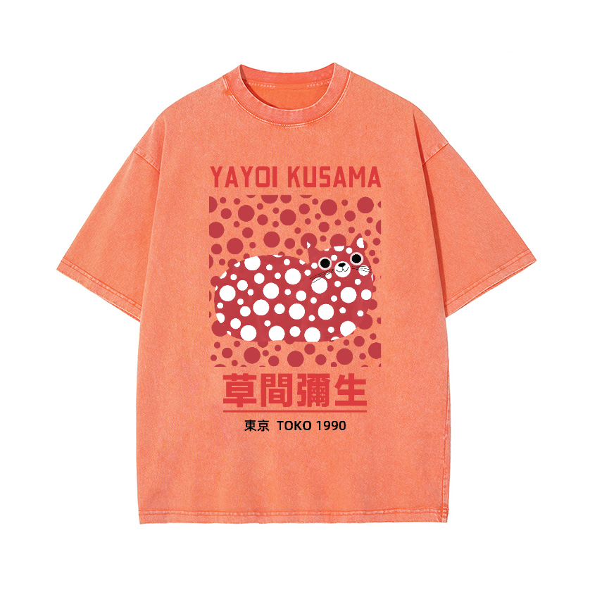 Yayoi Kusama Vintage Wash Japanese Design T-Shirt