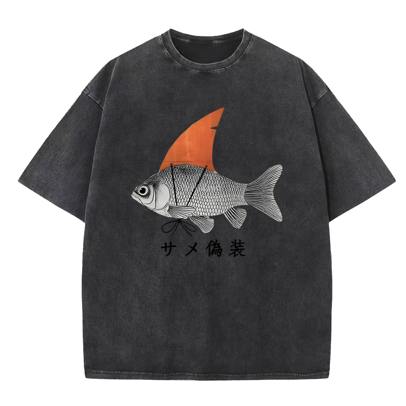  Fish Disguise Washed T-Shirt