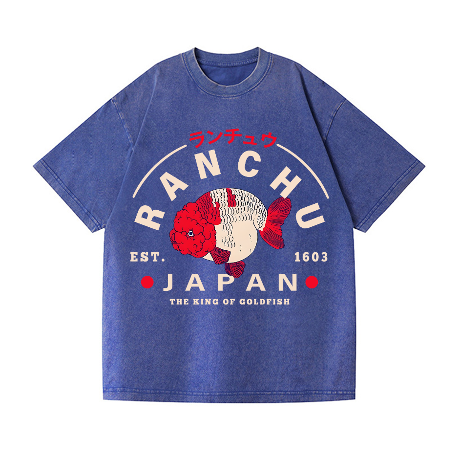 Ranchu, the King of Goldfish Vintage Wash Japanese Design T-Shirt