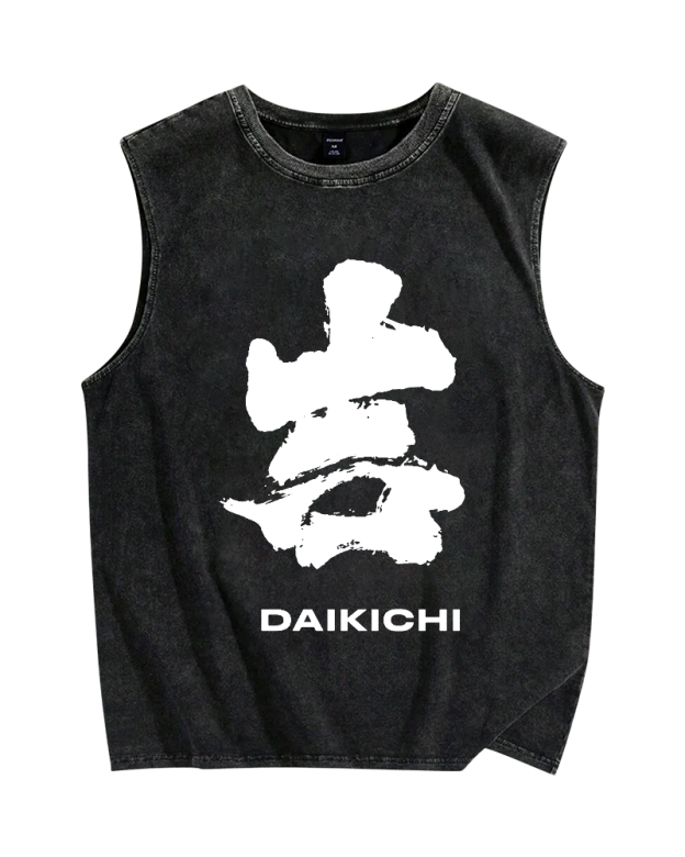 Great fortune Vintage Distressed Washed Tank Top