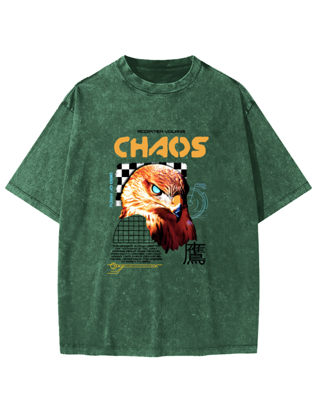 Japanese Eagle Pattern Vintage Distressed T-shirt