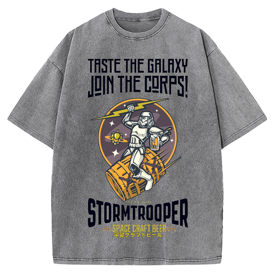 Space Craft Beer REBELLIONS ARE BUILT ON HOPS Vintage Washed T-shirt
