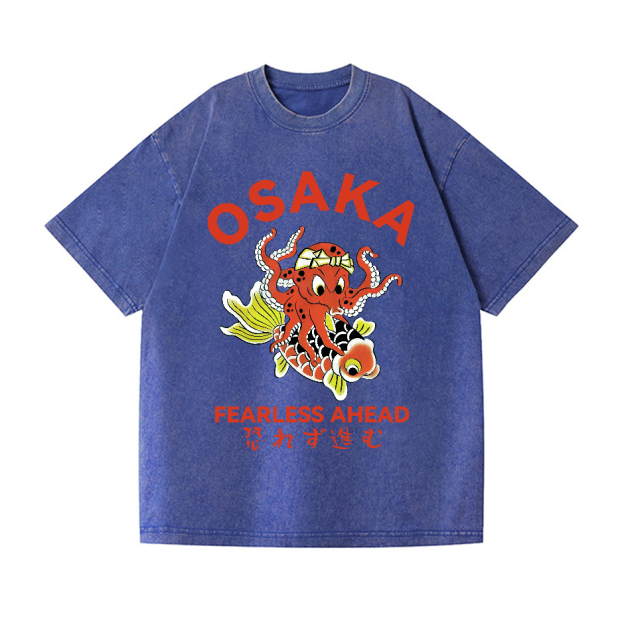 Osaka Octopus Vintage Wash Japanese Design T-Shirt
