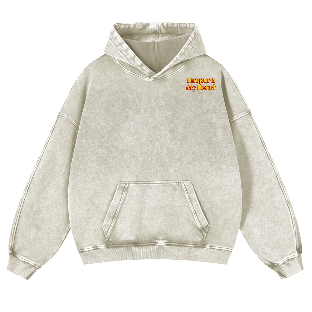 Tempura Shrimp Vintage Washed Cotton Back Art Hoodie