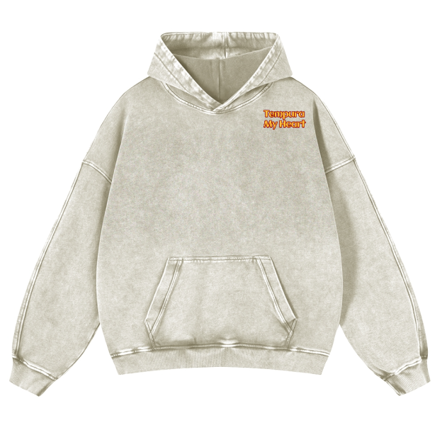 Tempura Shrimp Vintage Washed Cotton Back Art Hoodie