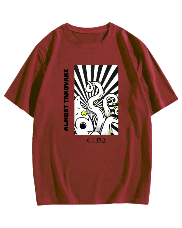 Fun Japanese Octopus Cotton casual T-shirt