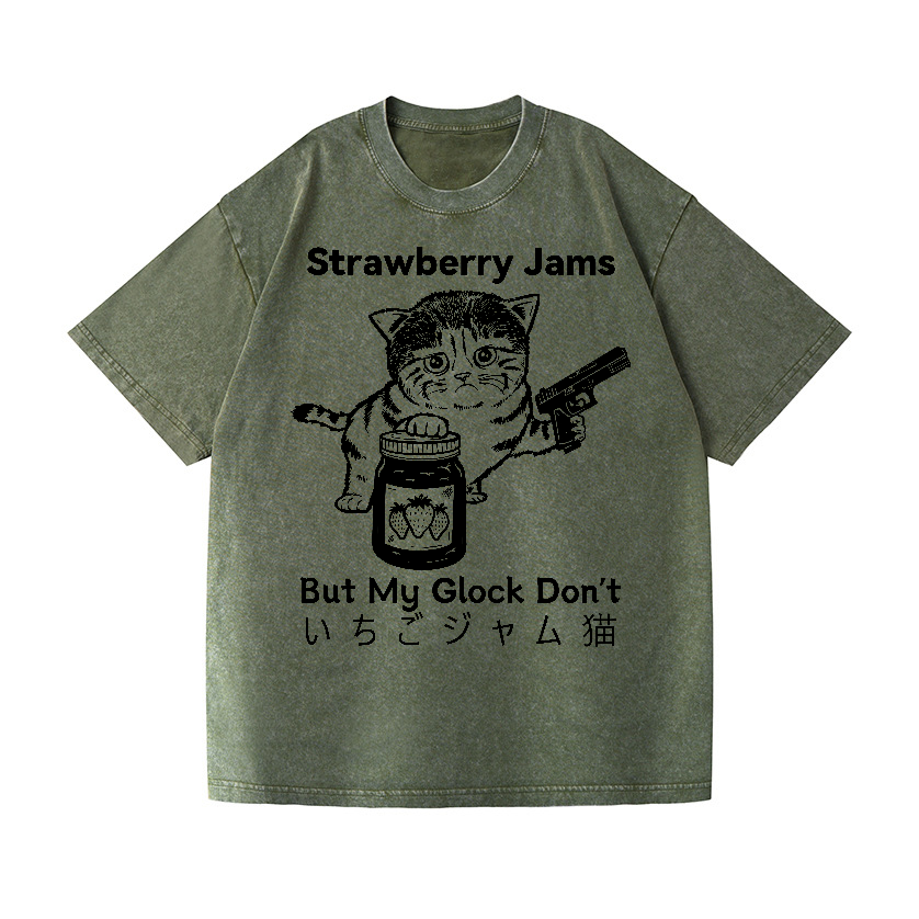 Strawberry Jams Vintage Wash Japanese Design T-Shirt