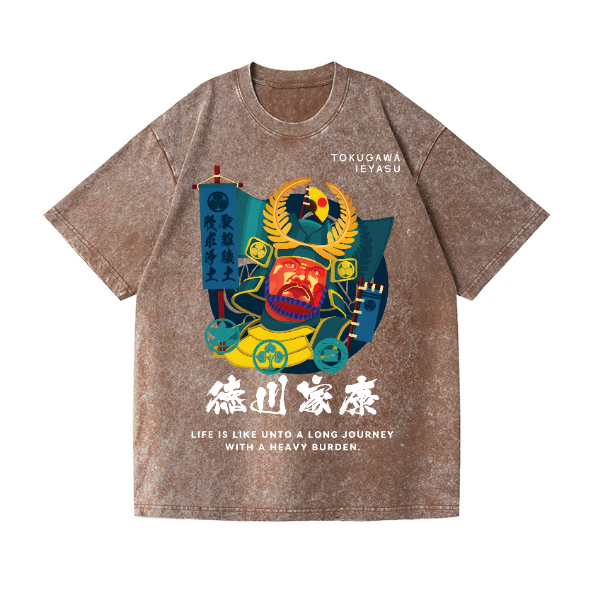 Tokugawa Ieyasu Vintage Wash Japanese Design T-Shirt