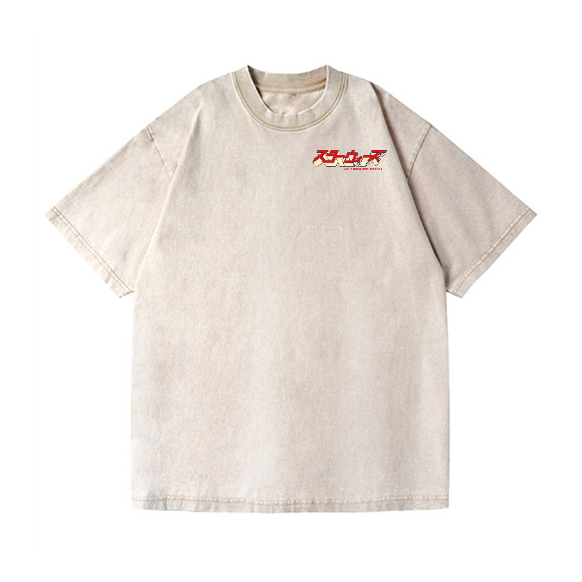 Star Wars Vintage Wash Japanese Design Back Art T-Shirt