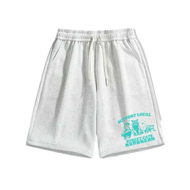 Support local street cats Cotton Casual Shorts
