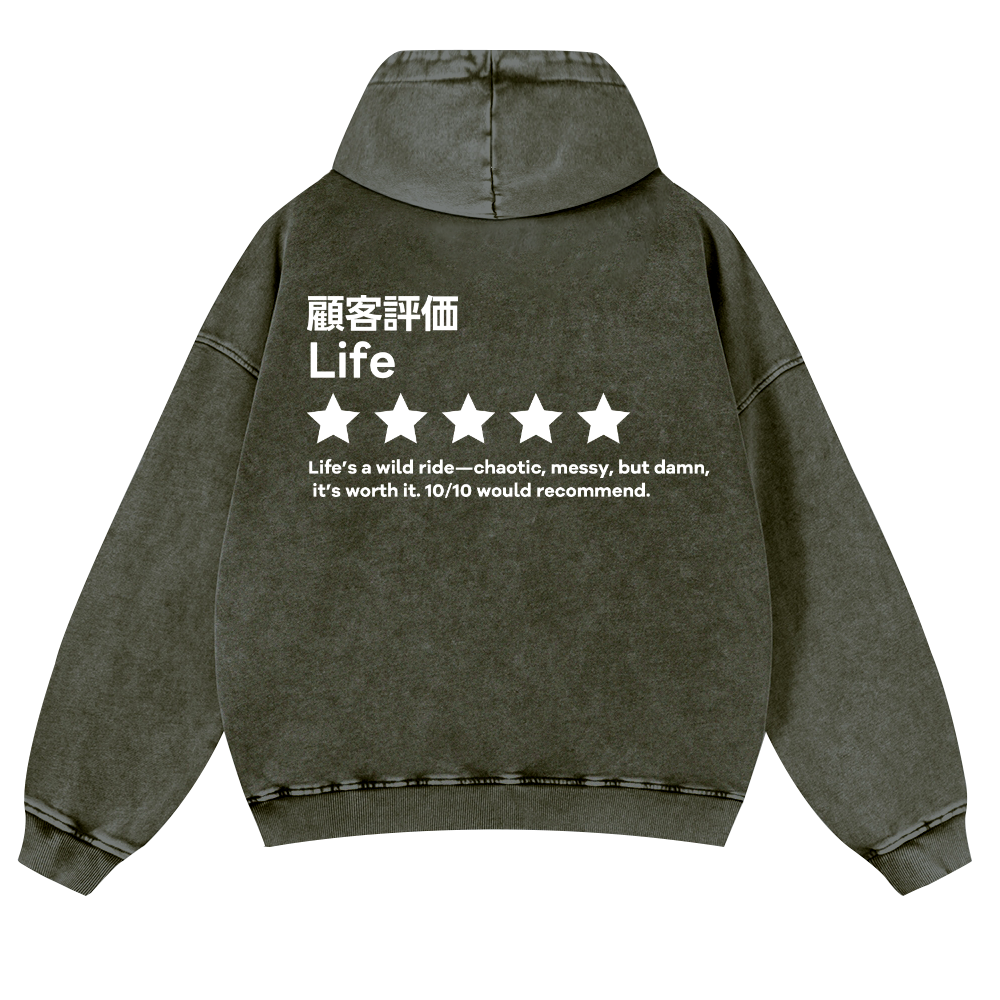 Life Vintage Washed Cotton Back Art Hoodie