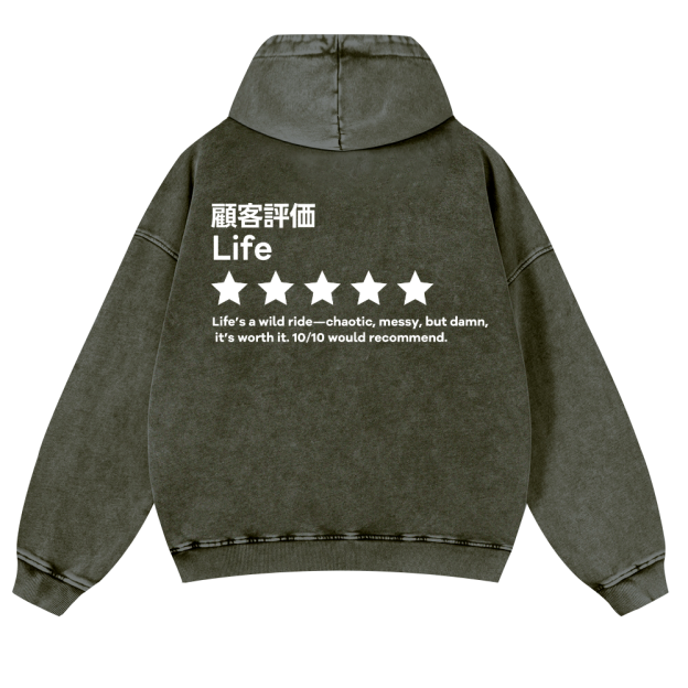 Life Vintage Washed Cotton Back Art Hoodie