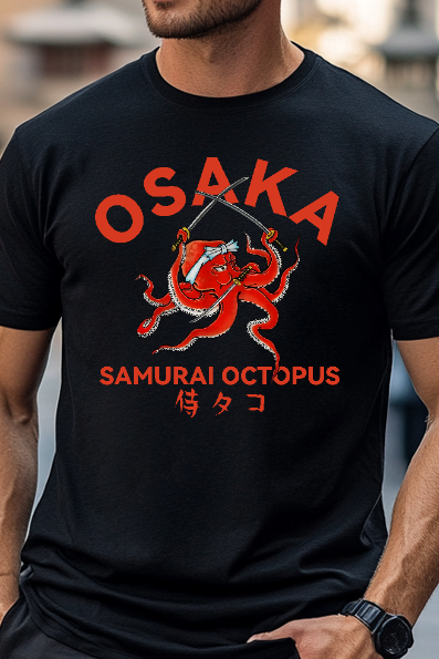 Samurai Octopus Japanese Style Classic Tee