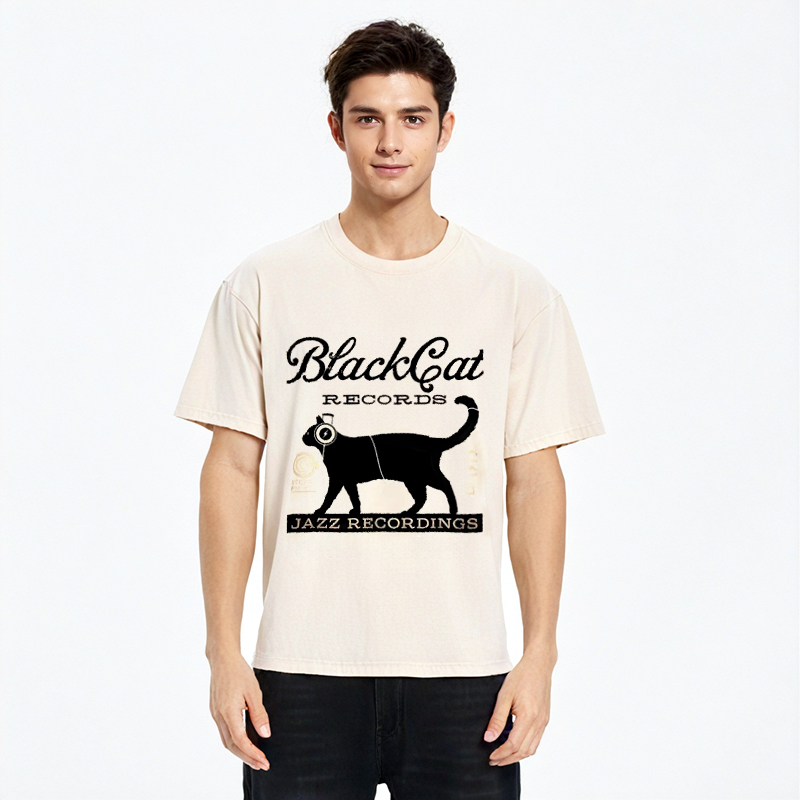 Black Cat Japan Washed T-Shirt