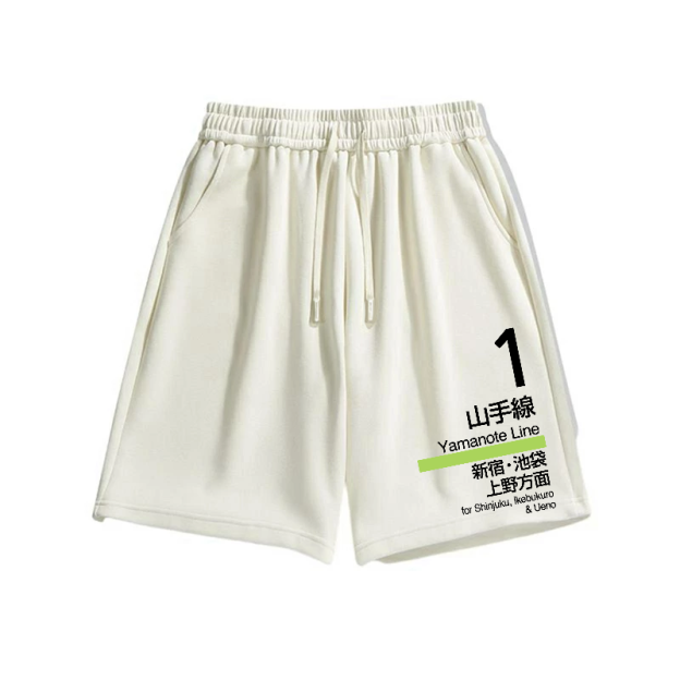 Yamanote Line Cotton Casual Shorts