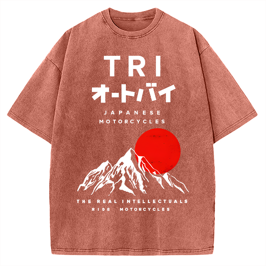 Japanese Mount Fuji Vintage Washed T-shirt