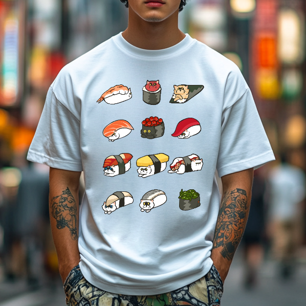 Sushi Cat Japanese Style Classic Tee
