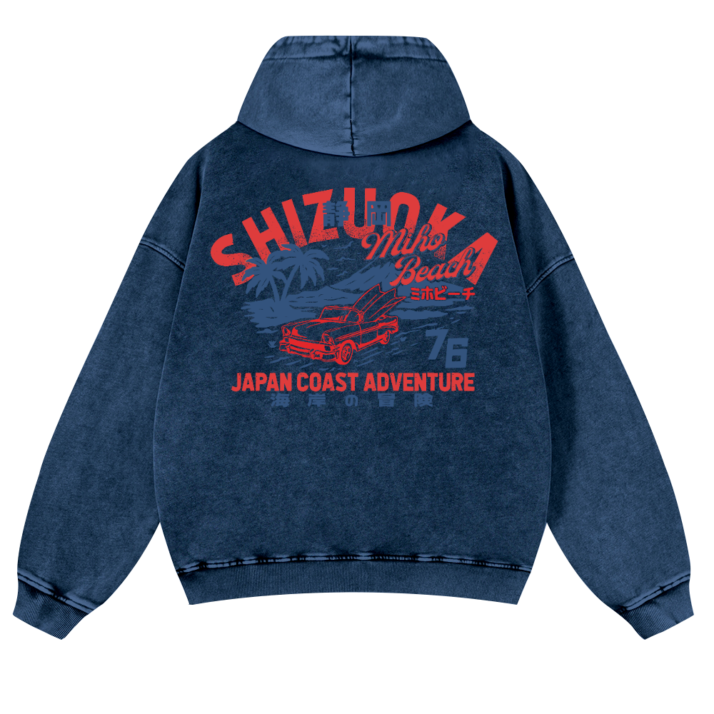 Shizuoka Vintage Washed Cotton Back Art Hoodie