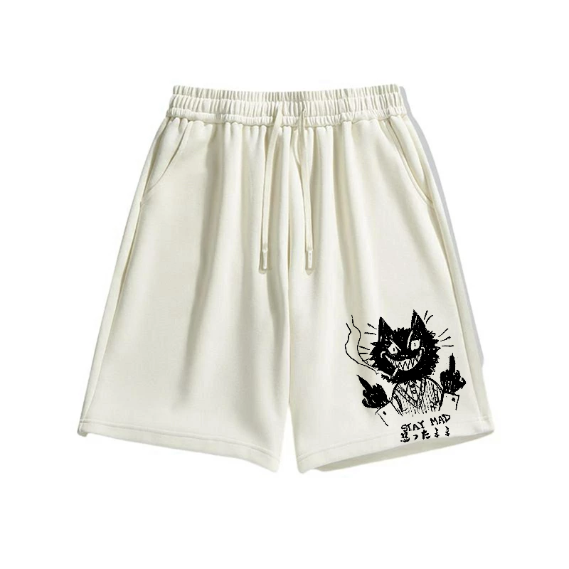 Stay Mad Cotton Casual Shorts