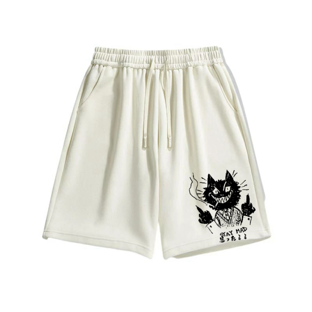Stay Mad Cotton Casual Shorts