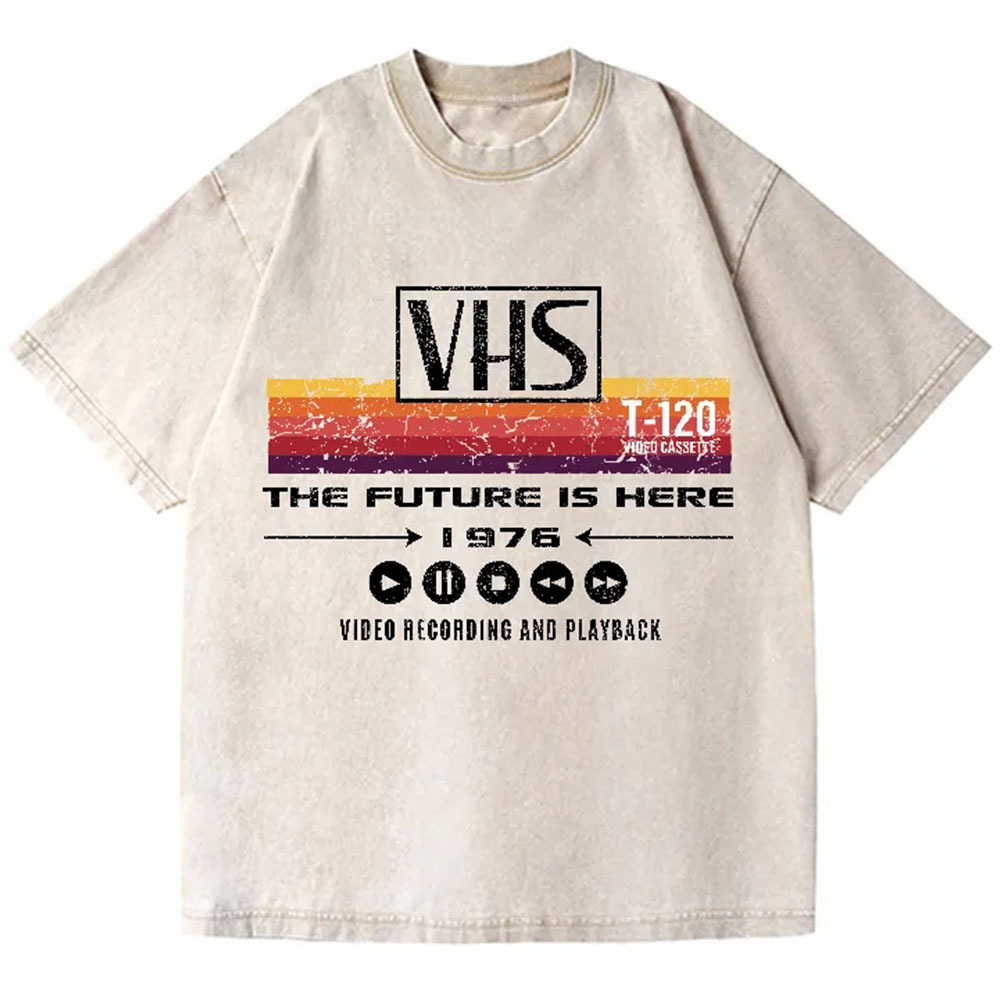 VHS Vintage Wash Japanese Design T-Shirt