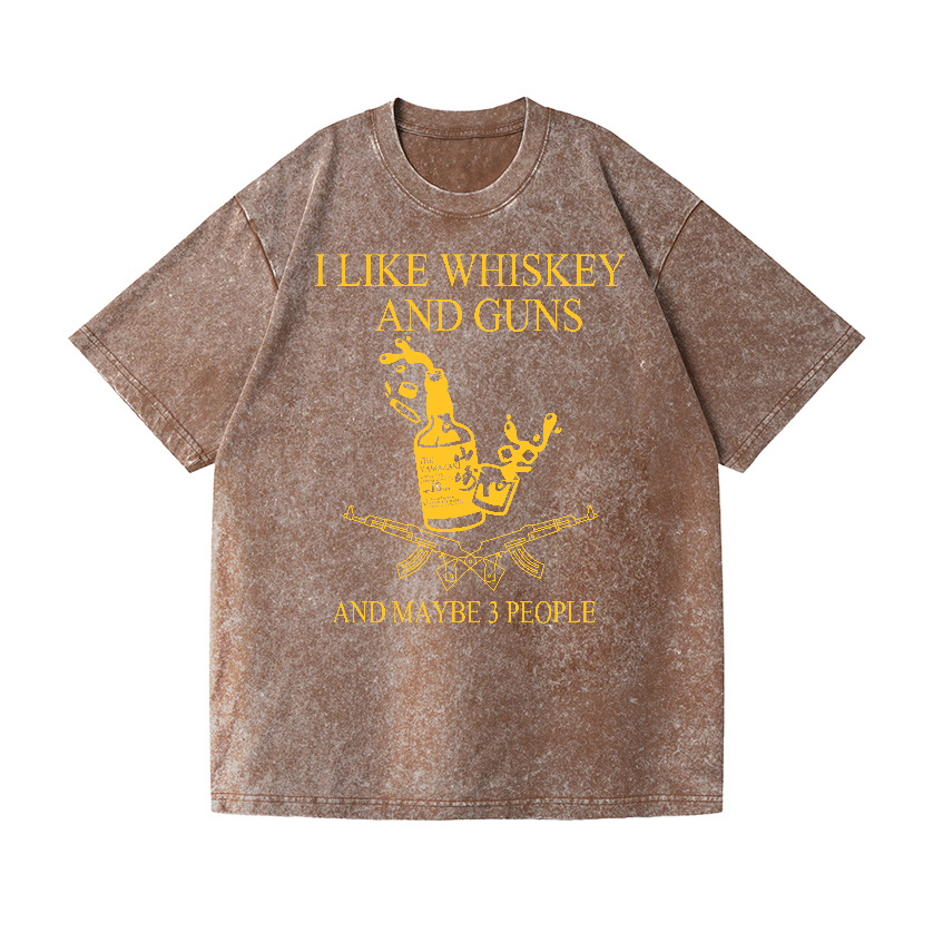 Whiskey Vintage Wash Japanese Design T-Shirt