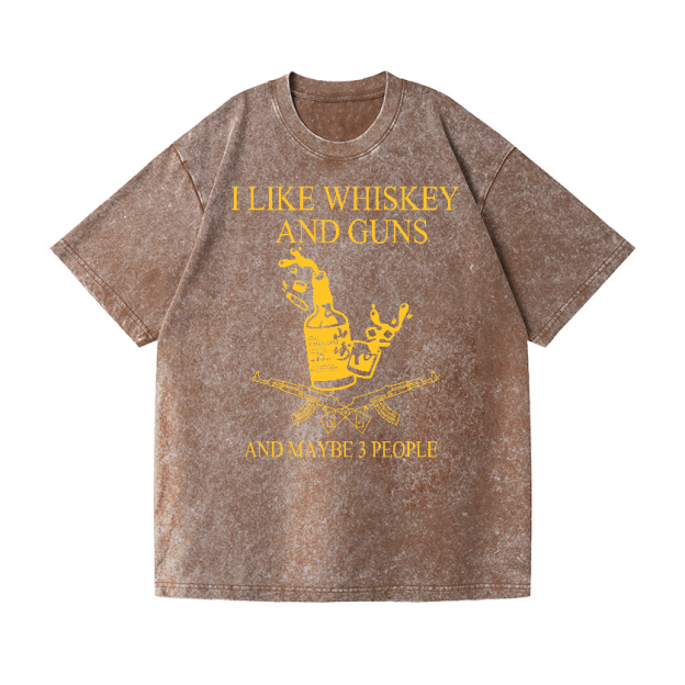 Whiskey Vintage Wash Japanese Design T-Shirt