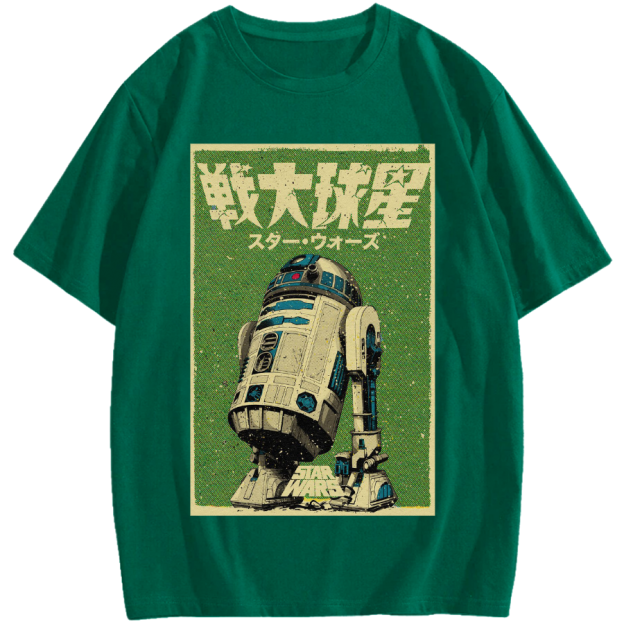 R2D2 Japanese Cotton casual T-shirt