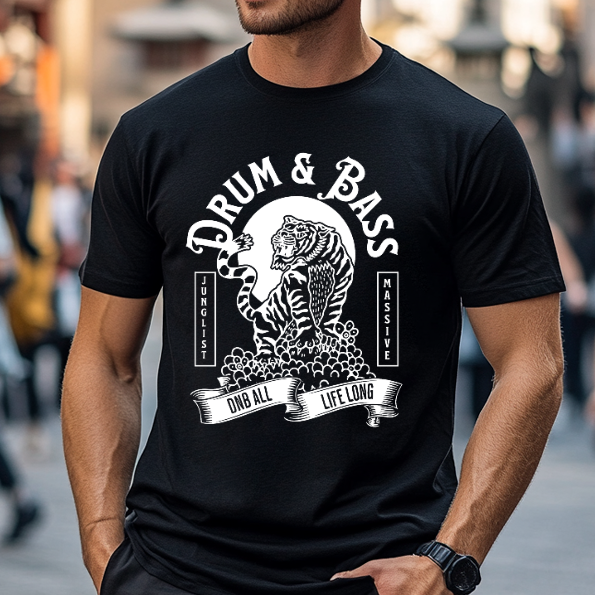 Drum & Bass Tiger Japanese Style Classic Tee