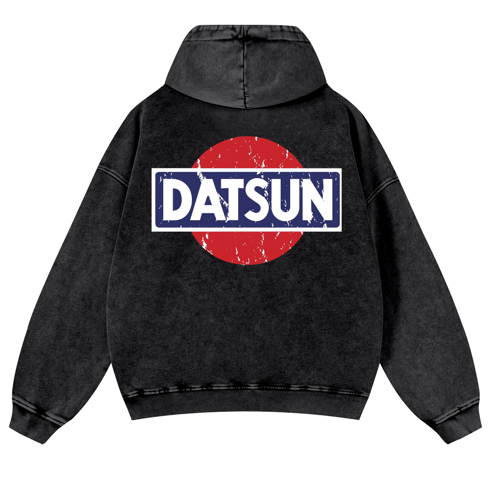 Datsun Vintage Washed Cotton Back Art Hoodie