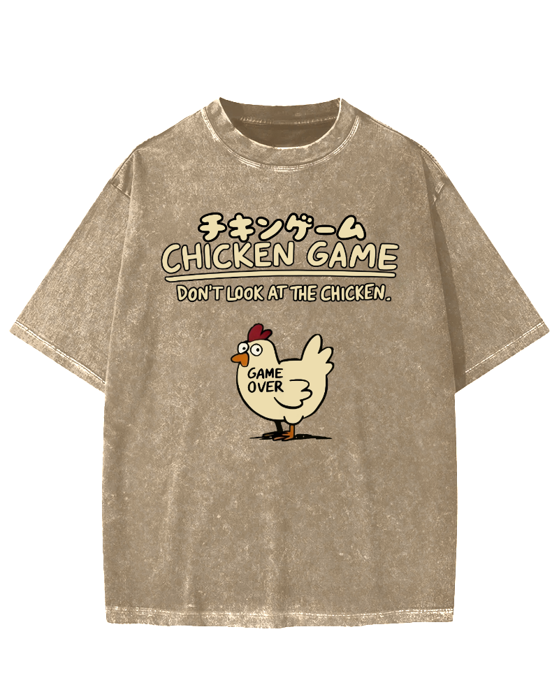 Chicken Game Vintage Washed T-shirt
