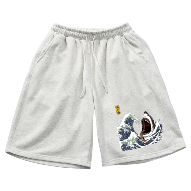 Japanese Great White Shark Cotton Casual Shorts
