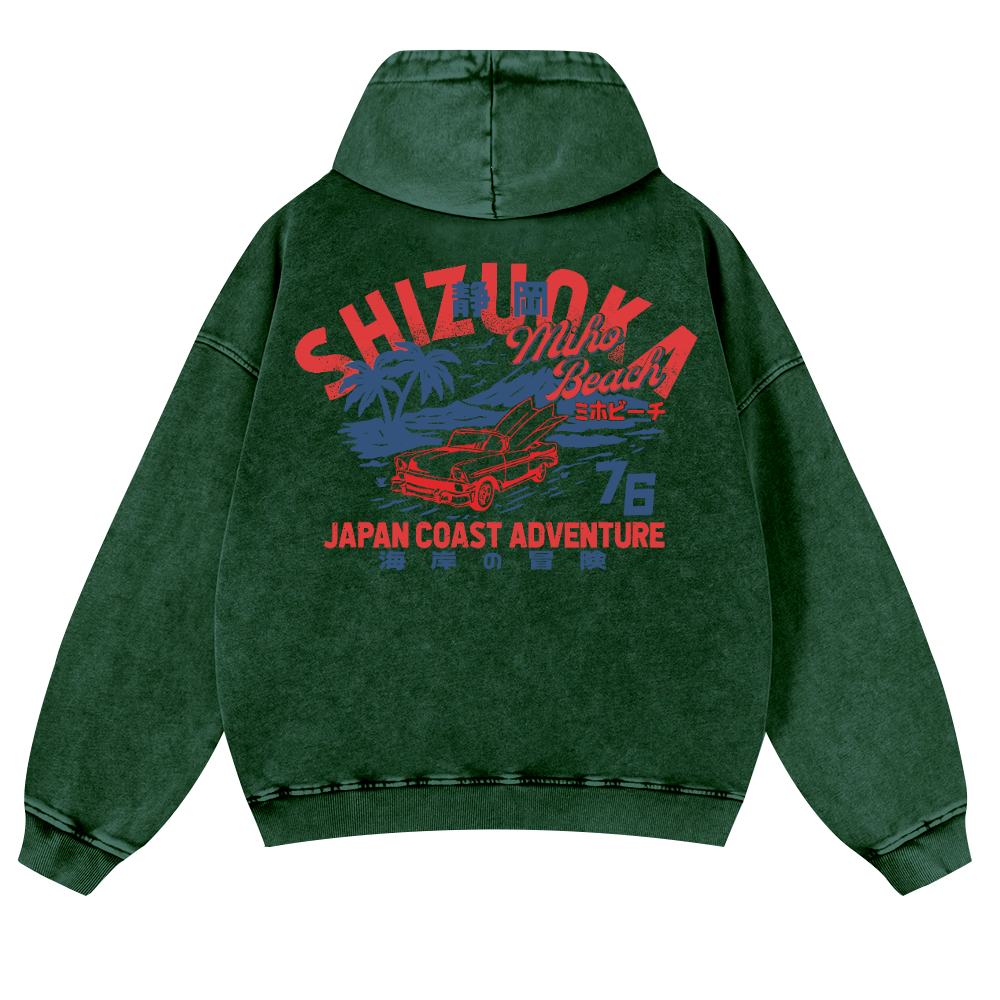 Shizuoka Vintage Washed Cotton Back Art Hoodie