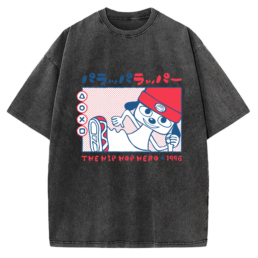 PaRappa the Rapper 1996 Vintage Washed T-shirt