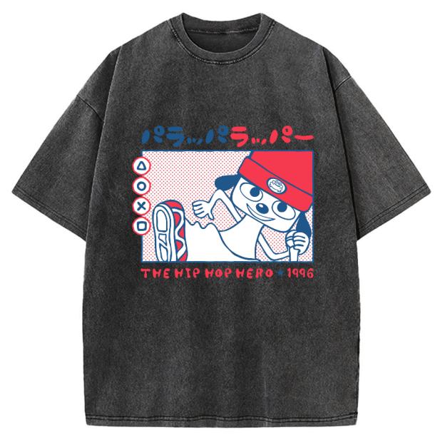PaRappa the Rapper 1996 Vintage Washed T-shirt