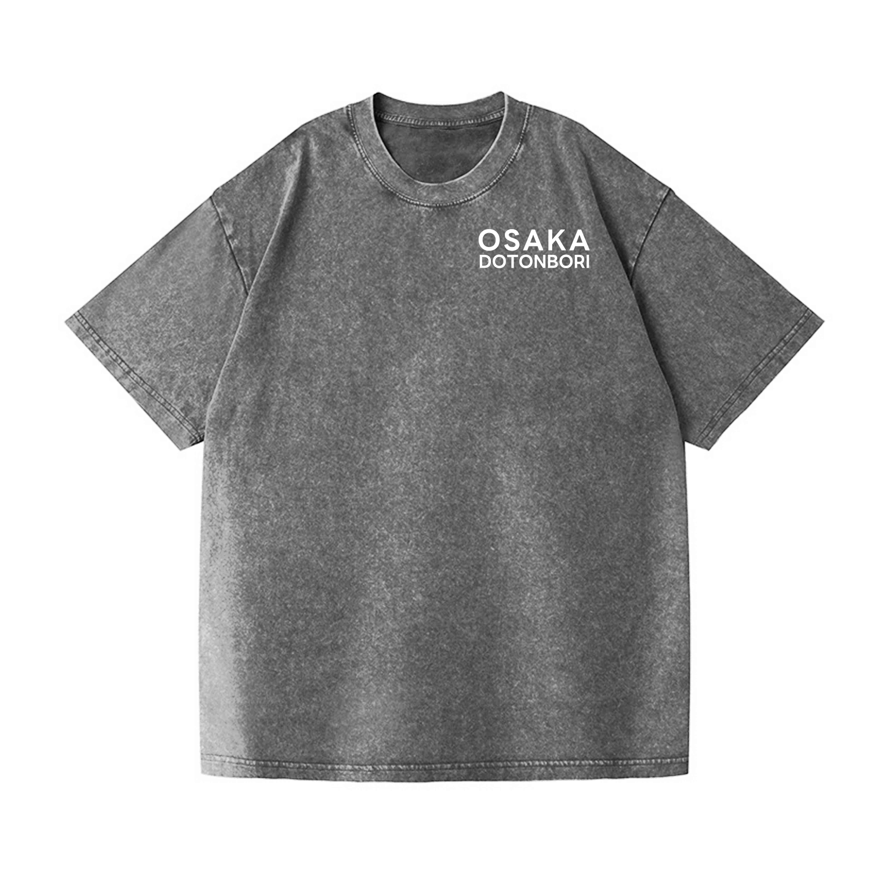 Osaka Dotonbori Drunken Octopus Vintage Wash Japanese Design Back Art T-Shirt