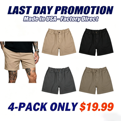 Men's Casual Stretch Twill Cotton Chino Shorts