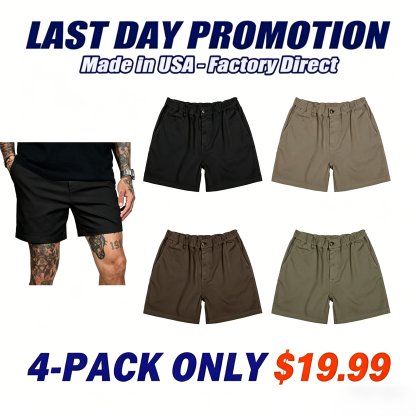 Men's Casual Stretch Twill Cotton Chino Shorts