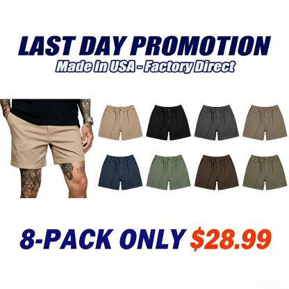 Men's Casual Stretch Twill Cotton Chino Shorts