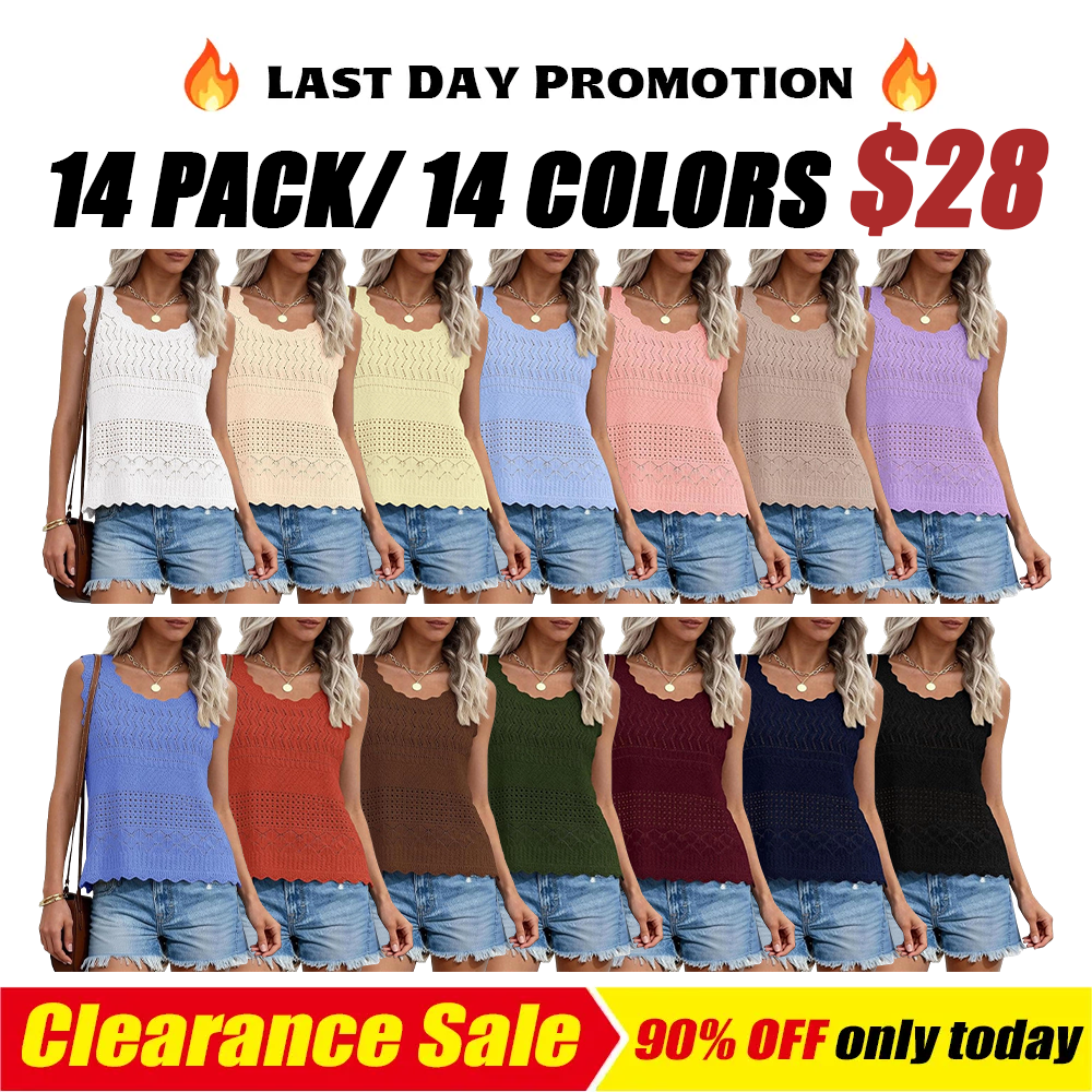 Women's Boho Beach Knit Crochet Tank Tops