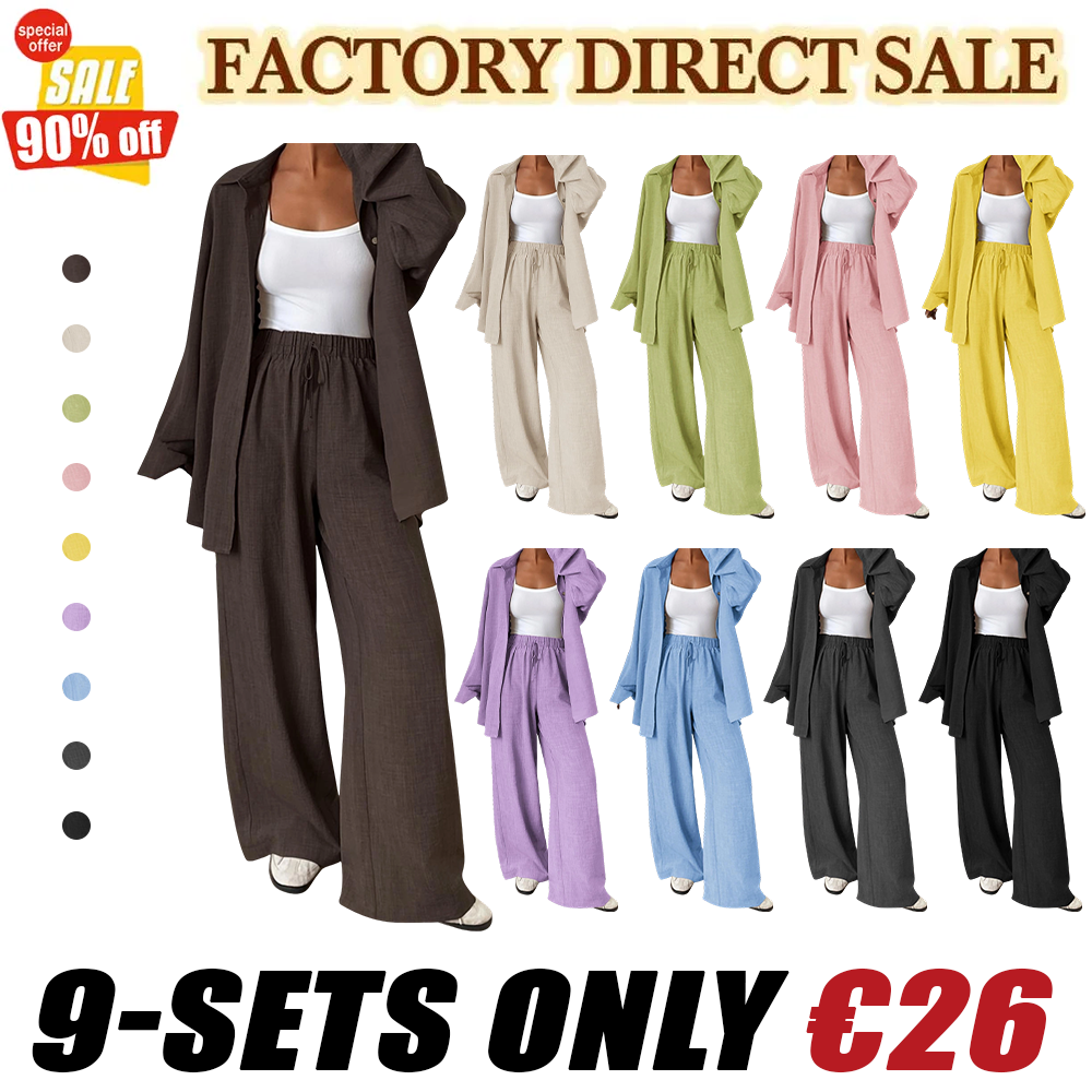 Women's Casual Sporty Shirt and Long Pants Set