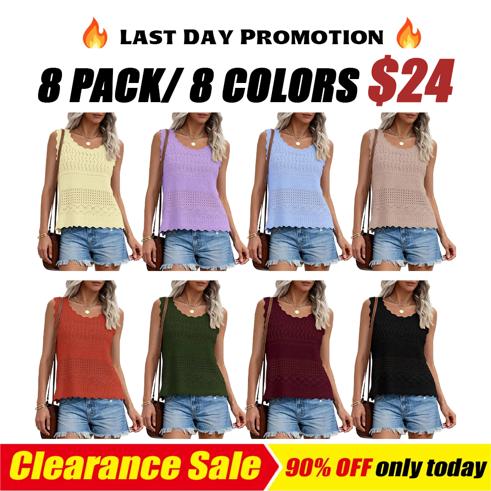 Women's Boho Beach Knit Crochet Tank Tops