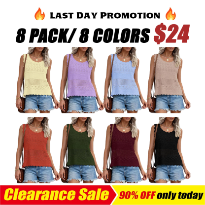 Women's Boho Beach Knit Crochet Tank Tops