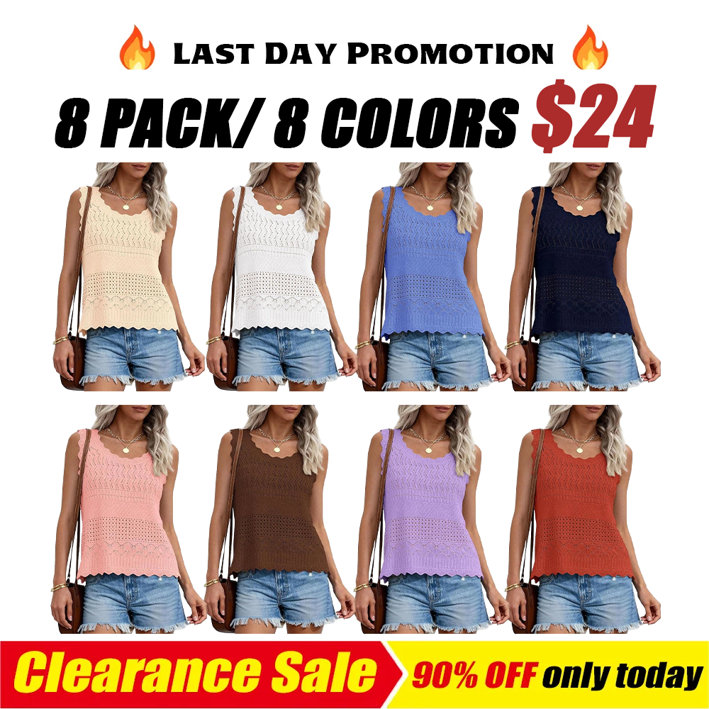 Women's Boho Beach Knit Crochet Tank Tops