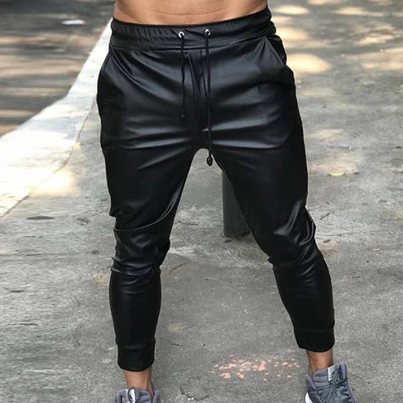 Trendy Leather Trackpants
