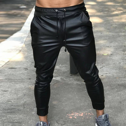Trendy Leather Trackpants